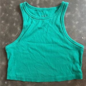 Green crop top